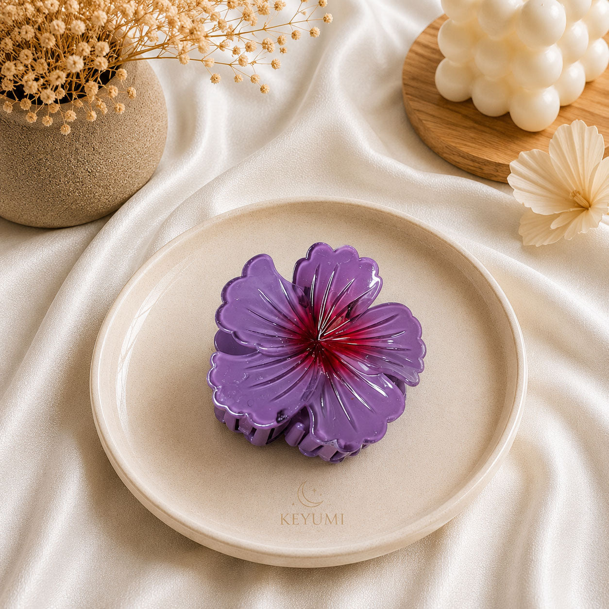 Hibiscus Flower Hair Claw Clip | KEYUMI