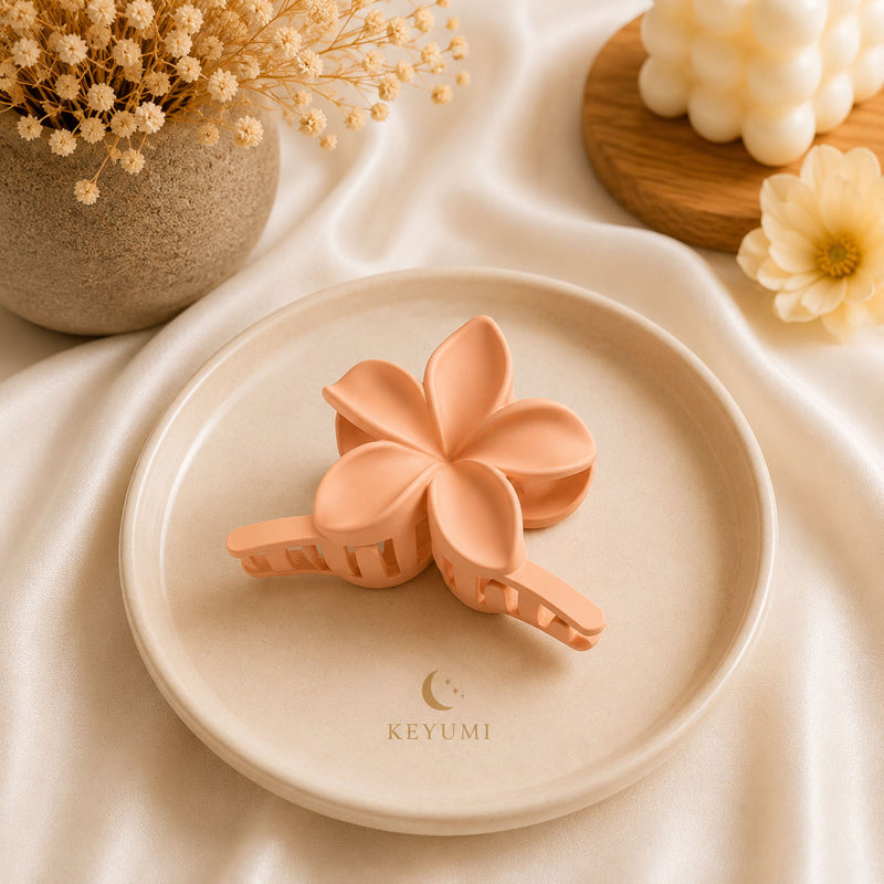 Plumeria Flower Hair Claw Clip | KEYUMI