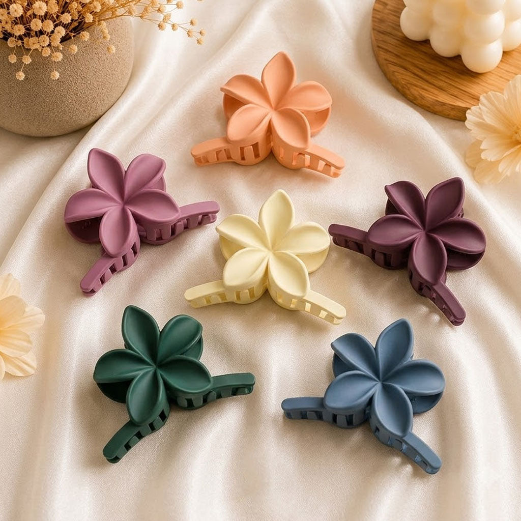 Plumeria Flower Hair Claw Clip | KEYUMI